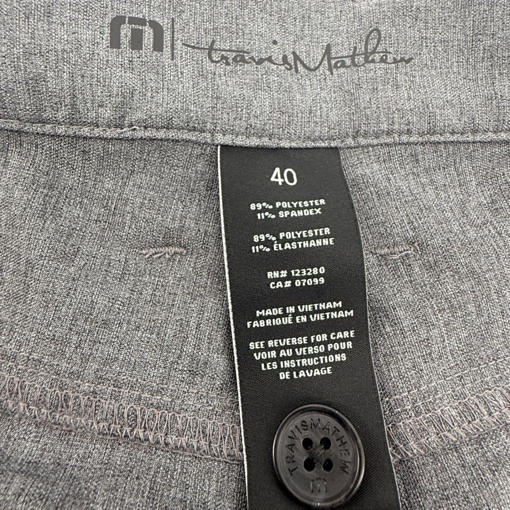 Travis Mathew Men Gray Performance Stretch Golf Pants‎ Size 40 - Picture 4 of 9